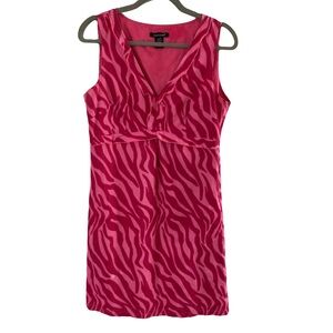Richard Malcolm Linen Y2K‎ Pink Zebra Dress Size 6